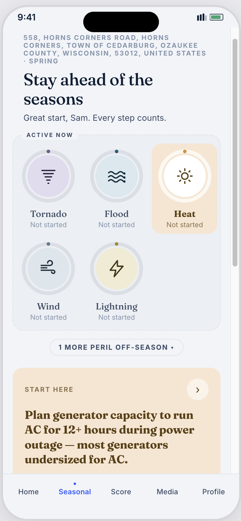 Seasonal screen